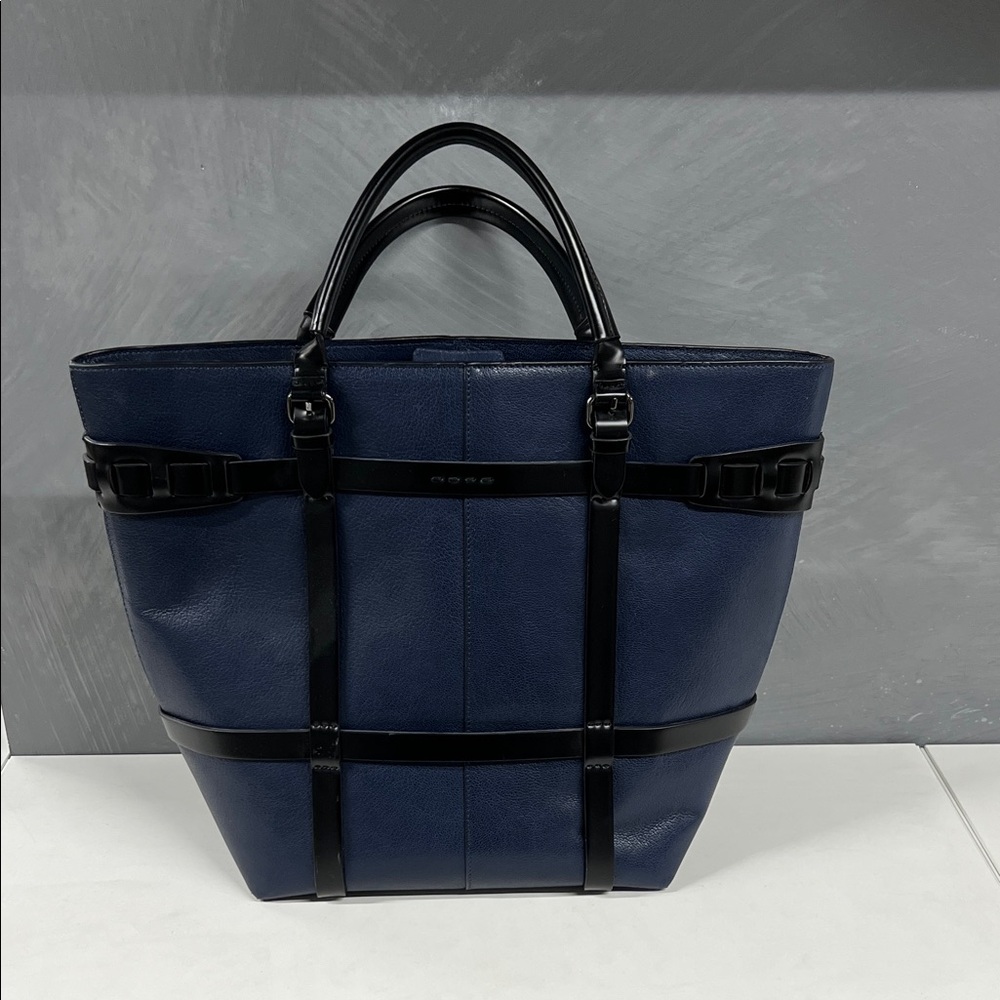 BCBG Navy and Black Tote Bag